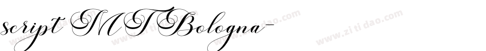 script MT Bologna字体转换